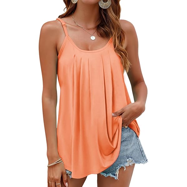 Women Basic Satin Camisole Chemise Top - for Sheer Tops Tunics